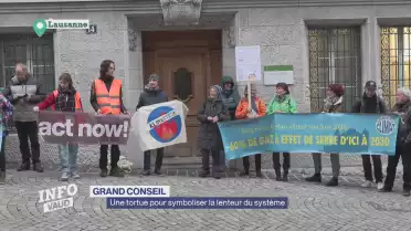 Une tortue pour symboliser la lenteur du système politique