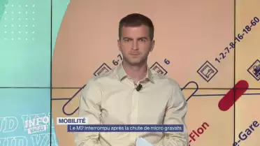 Le M2 interrompu après la chute de micro gravats
