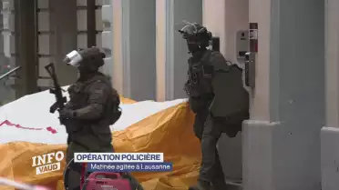Opération policière: matinée agitée à Lausanne
