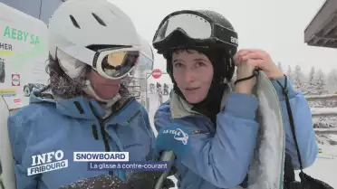 Le snowboard glisse à contre-courant