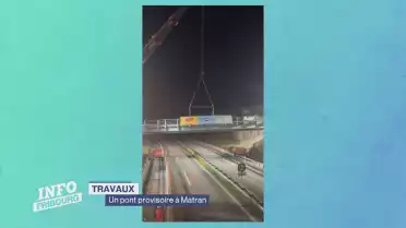 Un pont provisoire à Matran
