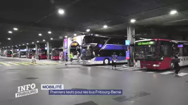 Premiers tests pour les bus Fribourg-Berne