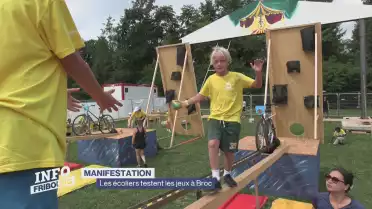Les écoliers testent les jeux aux RJG de Broc