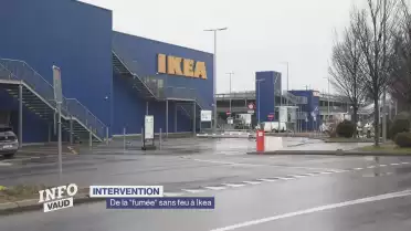 Dégagement de fumée dans un bâtiment d&#039;Ikea à Aubonne