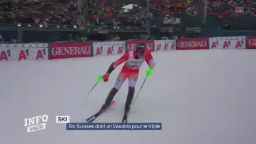 Ski, six Suisses dont un Vaudois pour le triplé