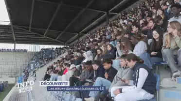 Les élèves dans les coulisses du Lausanne-Sport