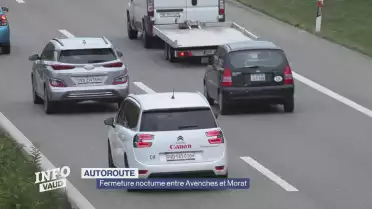 Fermeture nocturne de l&#039;A1 entre Avenches et Morat