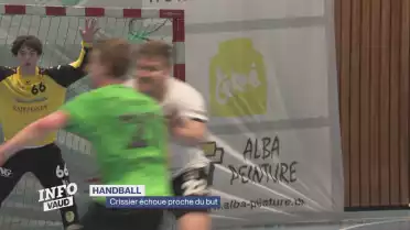 Les handballeurs de Crissier échouent proche du but