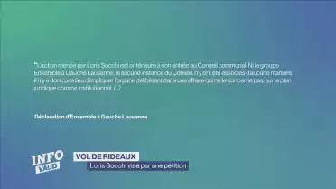 Vol de rideaux, une pétition déposée contre Loris Socchi