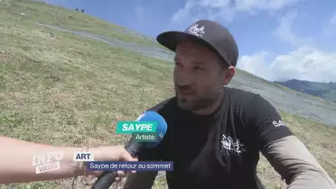 Saype est de retour au sommet du Grand Chamossaire