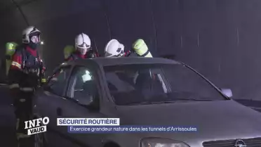 Vaste exercice de sécurité dans le tunnel d&#039;Arrissoules