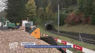 Réouverture du tunnel des Époisats à la Vallée de Joux