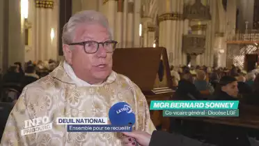 Deuil national: une messe en la cathédrale St-Nicolas