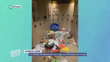 Le collège de Beausobre saccagé, les 790 élèves en congé