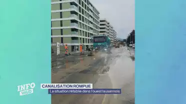 Rupture de conduite dans l'Ouest lausannois
