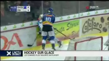 Hockey sur glace : les charges plus violentes