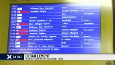 Déraillement : plus de trains entre Fribourg et Berne
