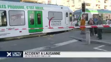 Accident à Lausanne: un piéton heurté par le LEB