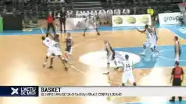 Basket: Olympic égalise dans sa 1/2 contre Lugano