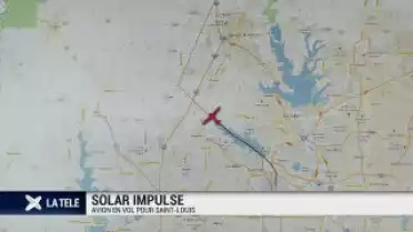Solar Impulse en vol entre Dallas et Saint-Louis
