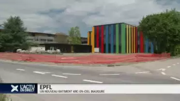 Nouveau bâtiment arc-en-ciel inauguré à l&#039;EPFL