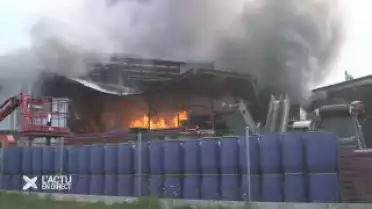 Incendie dans l&#039;entreprise Bühlmann à Cressier FR