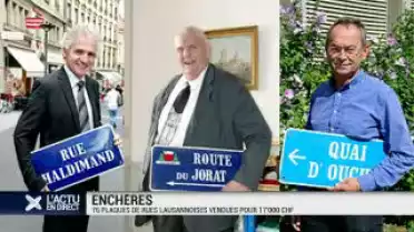 Enchères: 76 plaques des rues de Lausanne est un succès