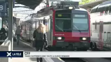Trains intercity supprimés, retards sur le réseau CFF