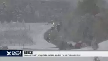 La première neige en plaine crée la pagaille sur les routes