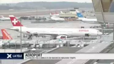 Aéroport: plusieurs vols annulés en raison du mauvais temps