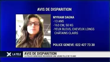 Disparition d&#039;une jeune fille de 13 ans à Genève