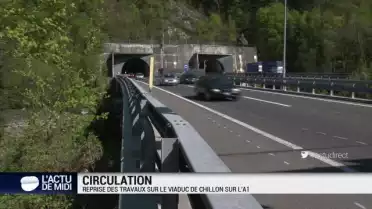 Reprise des travaux sur les viaducs de Chillon sur l&#039;A1