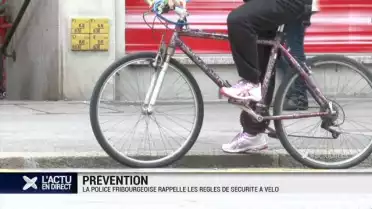 Fribourg: la police rappelle les règles de sécurité à vélo