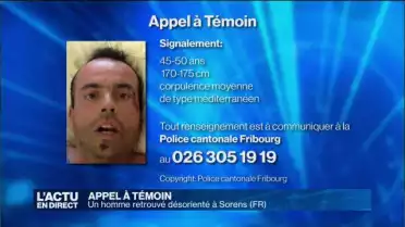 Un homme retrouvé désorienté à Sorens (FR)