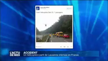 Un hélicoptère parti de Lausanne s&#039;écrase en France