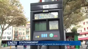 Il faudra payer une heure de parking en plus à Lausanne