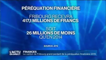 Fribourg: grand perdant la péréquation financière 2015