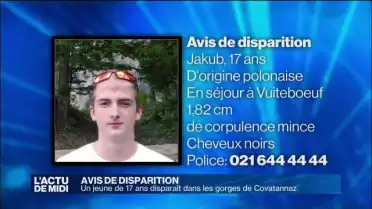 Un jeune de 17 ans disparaît dans les gorges de Covatannaz