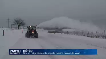 Le Canton de Vaud figé par la neige