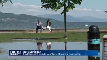Décrue des lacs de Neuchâtel et de Morat