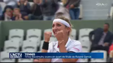 Timea Bacsinszky en quart de finale de Roland Garros