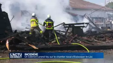 Incendie sur le chantier naval d&#039;Estavayer-le-Lac