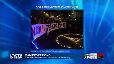 Attentats de Paris: manifestations à Lausanne et Fribourg