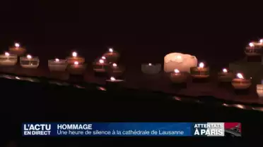 Heure de silence pour Paris à la cathédrale de Lausanne