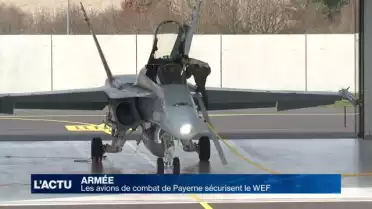 Les avions de combat de Payerne sécurisent le WEF