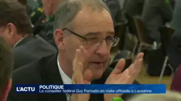 Guy Parmelin en visite officielle à Lausanne