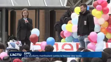 Les étudiants protestent contre la hausse des taxes à l&#039;EPFL
