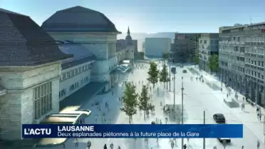 Deux esplanades piétonnes à la place de la Gare de Lausanne