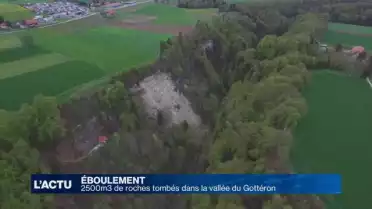 2500m3 de roches s&#039;effondrent dans la vallée du Gottéron
