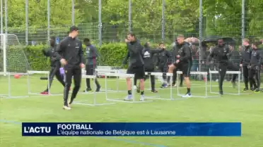 Football : L&#039;équipe nationale de Belgique est à Lausanne
